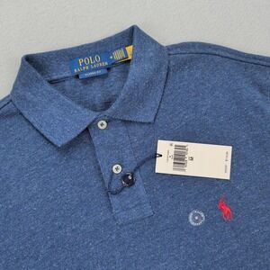 Polo Ralph Lauren Polo Shirt Mens Medium Blue Classic Fit Red Pony Cotton